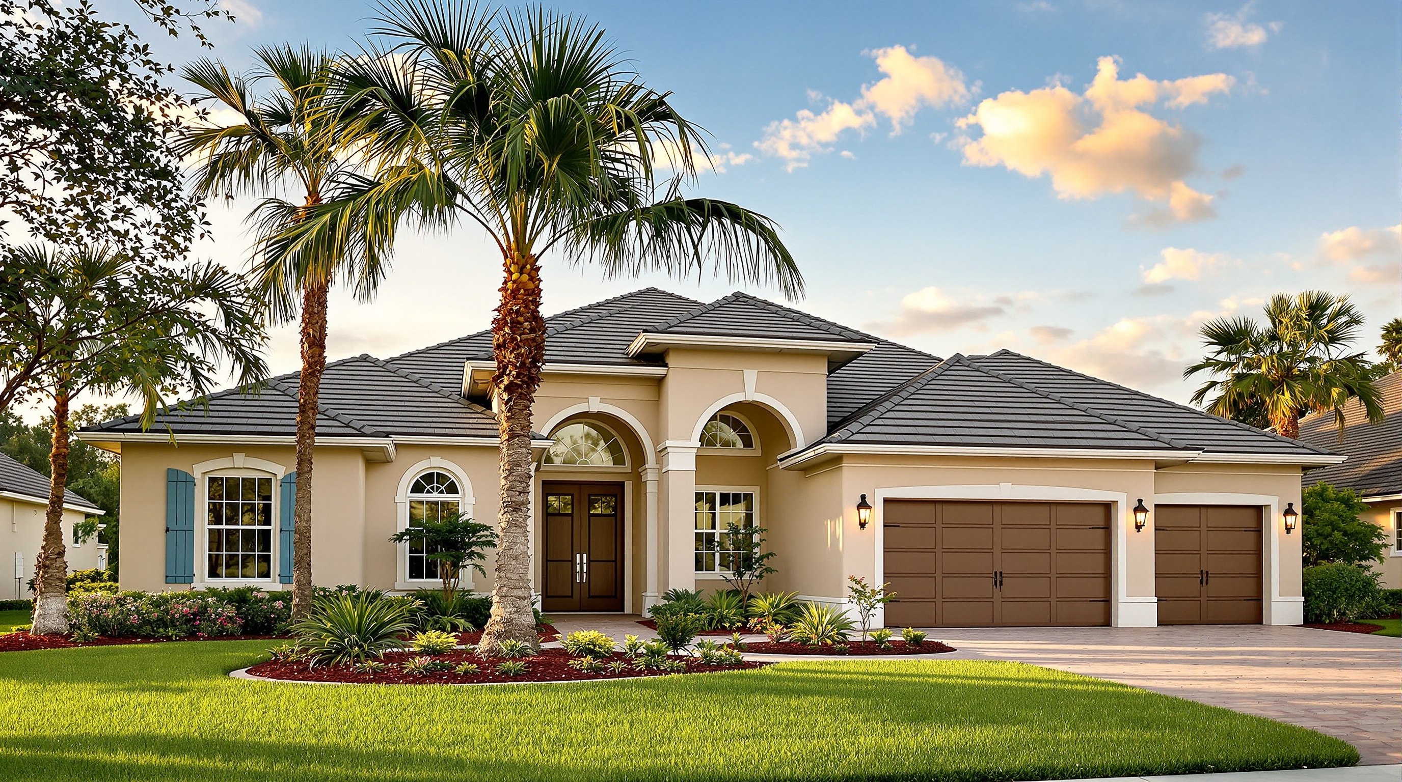 Finished tile roof on a Florida home in Sarasota by Summit Peak Roofing