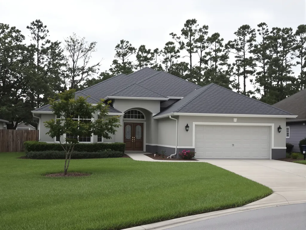 New charcoal architectural shingle roof on a Bradenton home