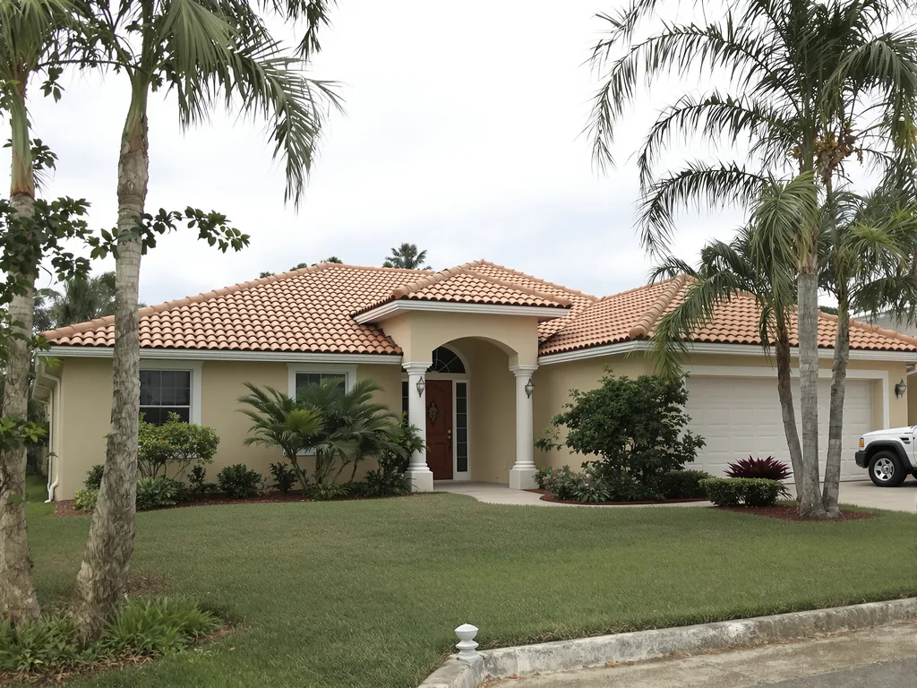 Restored concrete barrel tile roof on a Lakewood Ranch home